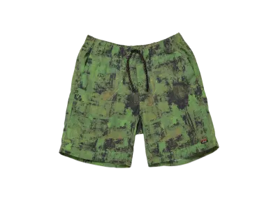 NANGA Nylon Tusser Forest Pattern Easy Shorts "Black"