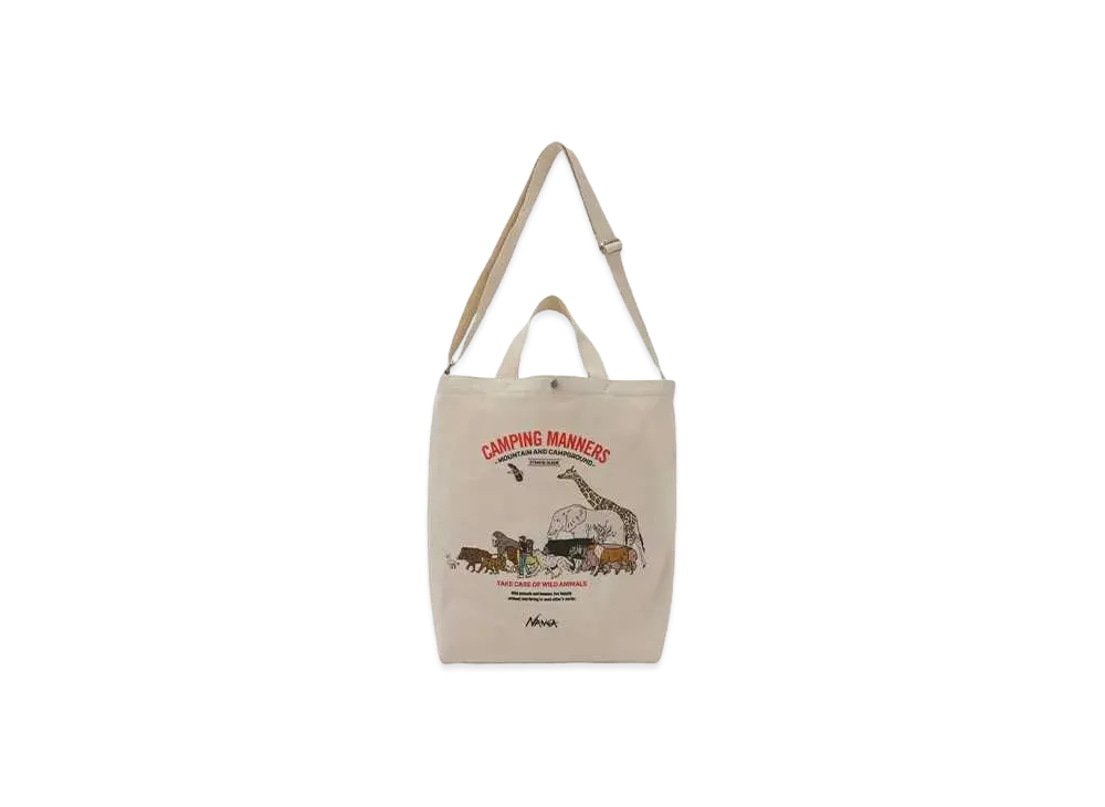 NANGA Camping Manners Canvas Tote 2Way Bag "Natural"