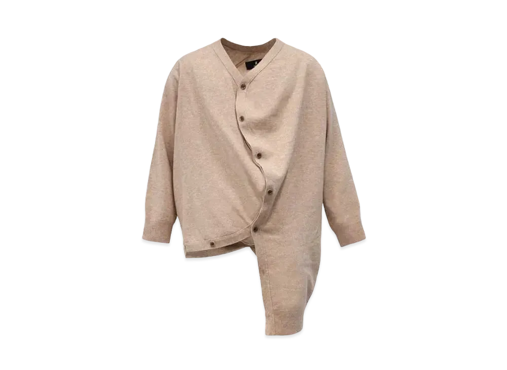 ANREALAGE Ball knit cardigan "Camel"