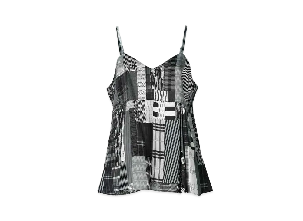 ANREALAGE Patchwork Print Camisole "Monochrome"