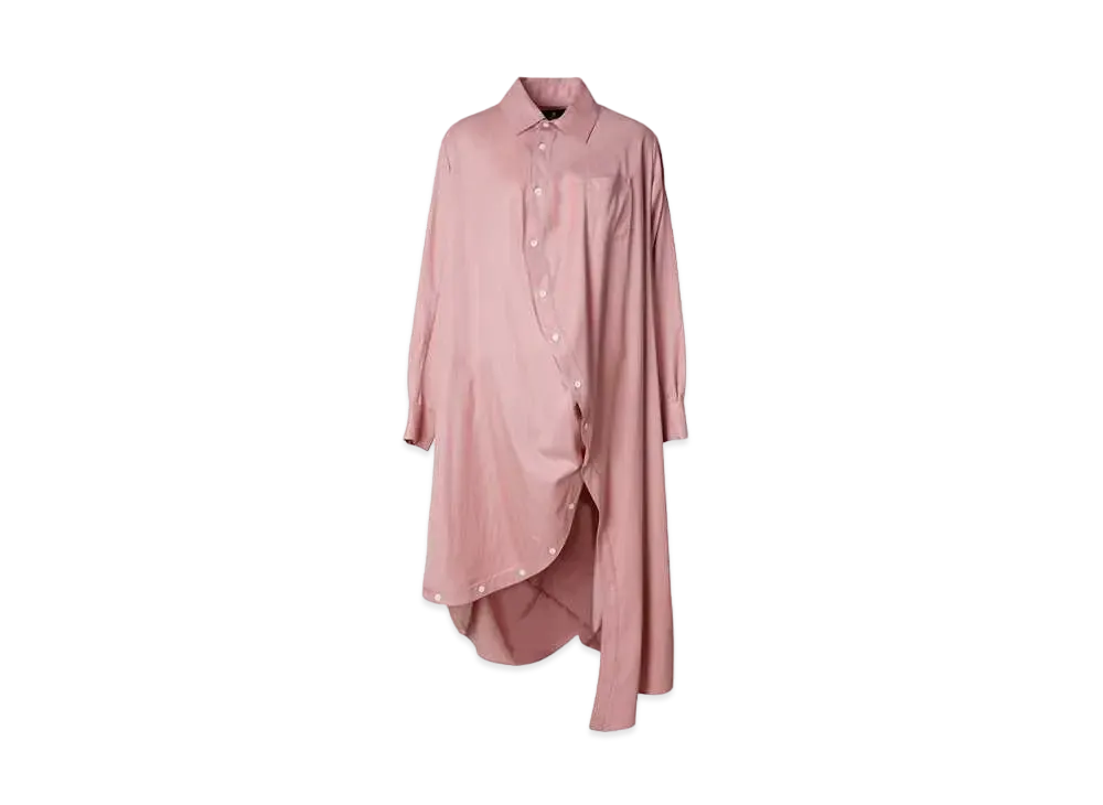 ANREALAGE Ball Rayon Shirt Dress "Pink"