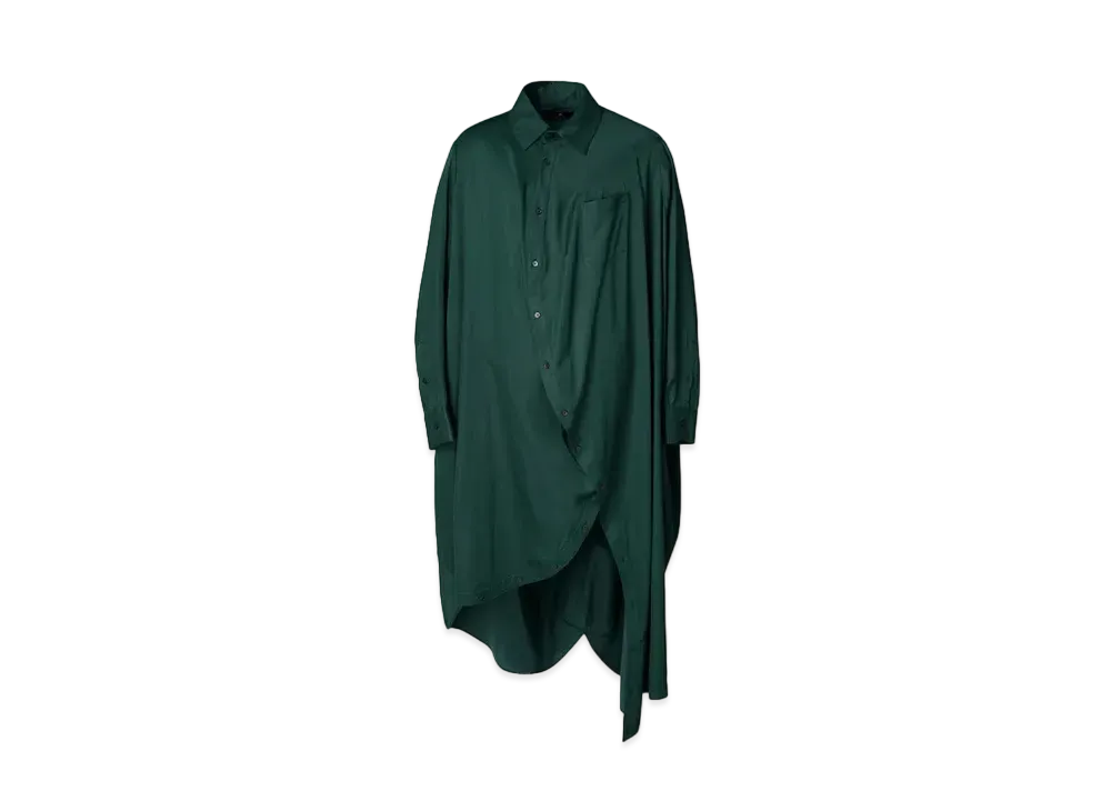 ANREALAGE Ball Rayon Shirt Dress "Green"