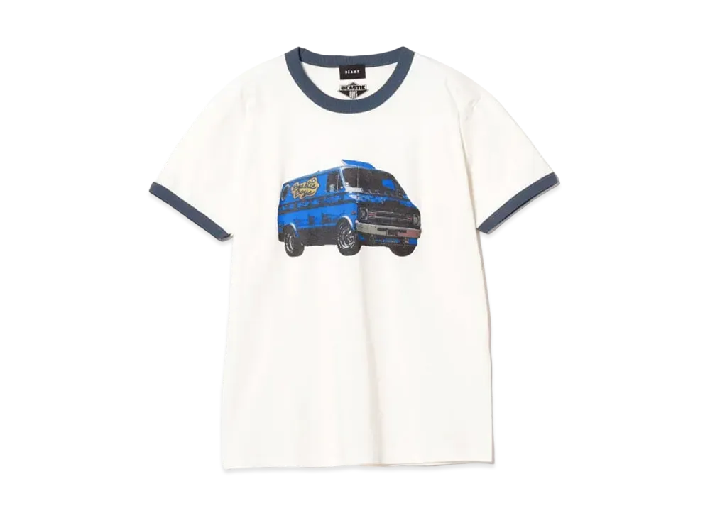 GOOD ROCK SPEED x BEAMS / Exclusive BEASTIE BOYS RINGER CAR Tee "White"