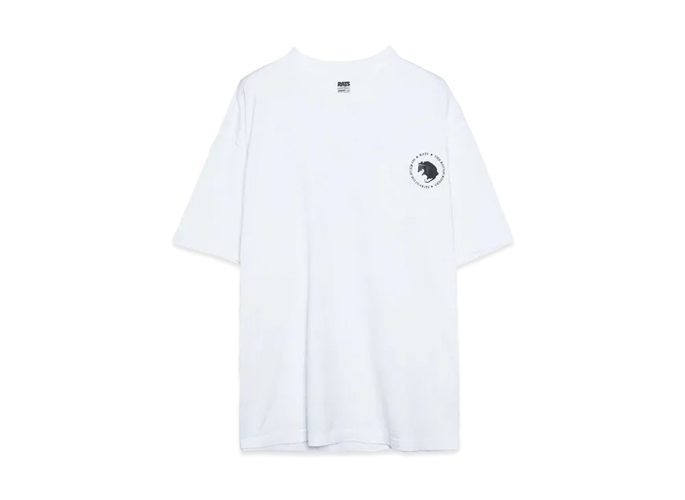 RATS CIRCLE POCKET TEE "WHITE"