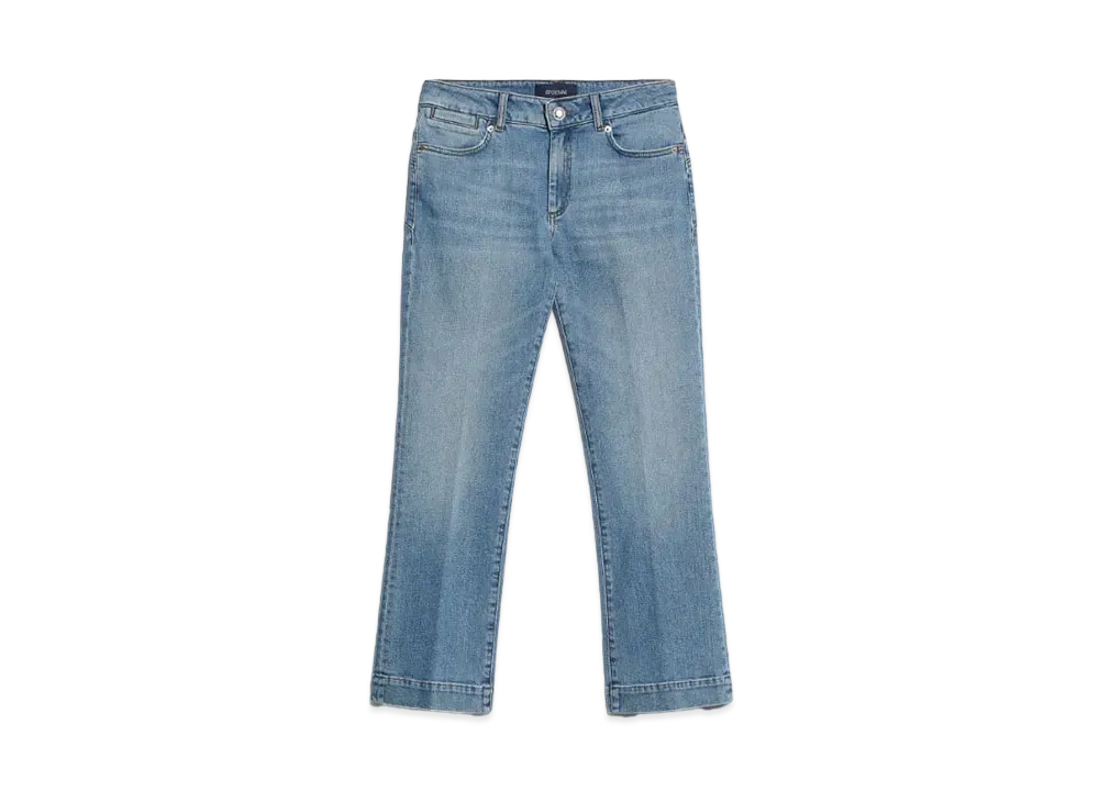 Max Mara Skelmo Cotton Cropped Denim Pants "Navy"