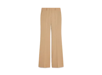 Max Mara Hangal Stretch Wool Flare Pants "Beige"