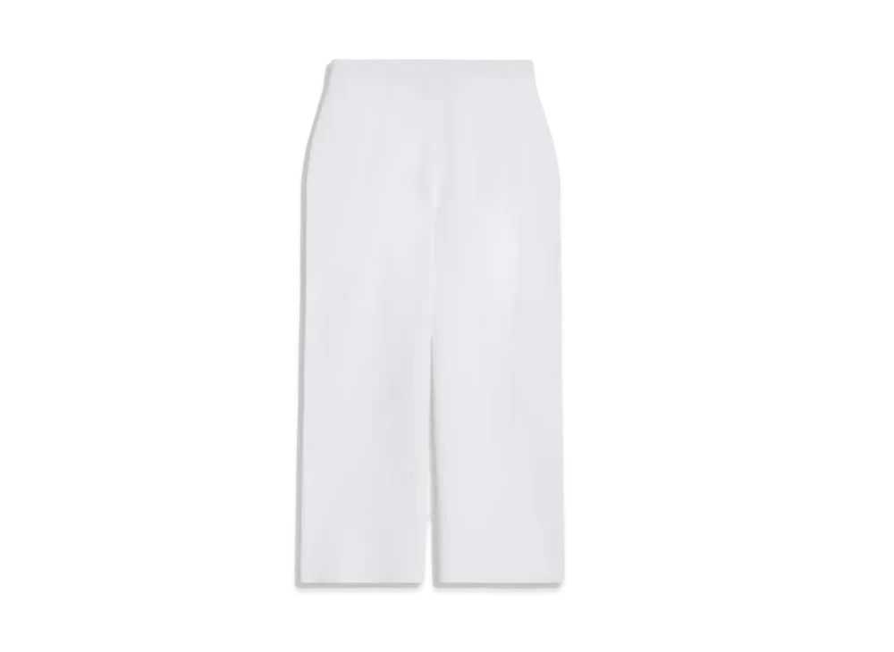 Max Mara Correa Viscose Yarn Cropped Pants "Optical White"