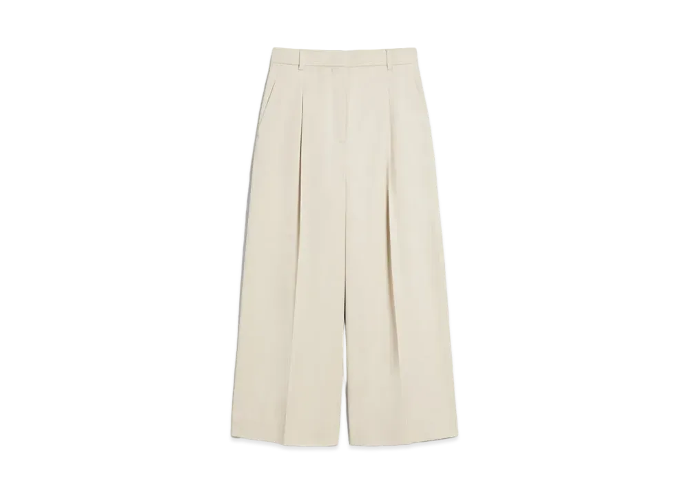 Max Mara Rembo Cotton Stretch Cropped Pants "Beige"