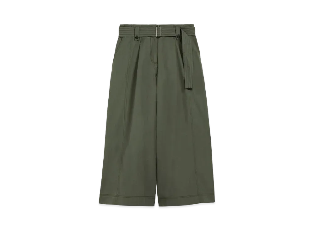 Max Mara Recco Cotton Canvas Pants "Khaki"