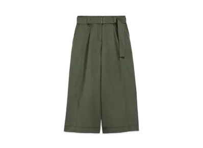 Max Mara Recco Cotton Canvas Pants "Khaki"