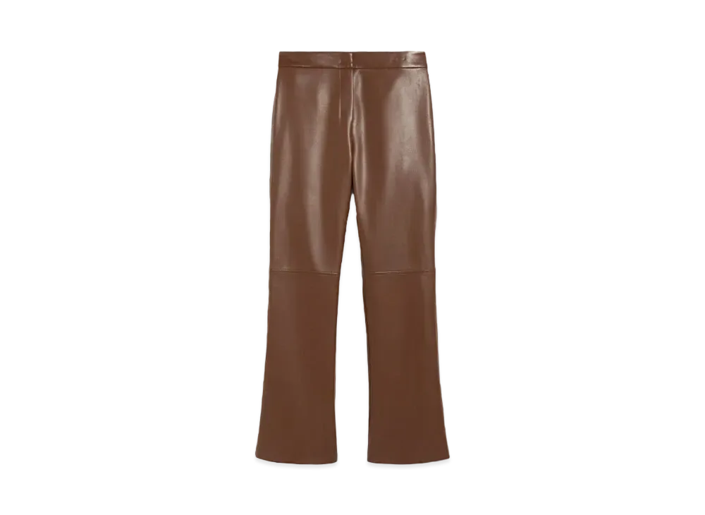 Max Mara Sublime Faux Leather Jersey Pants "Tobacco Brown"