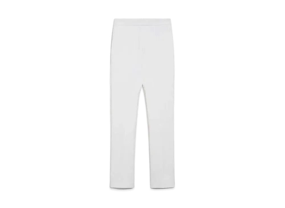 Max Mara Danila Cotton Double Face Pants "Optical White"