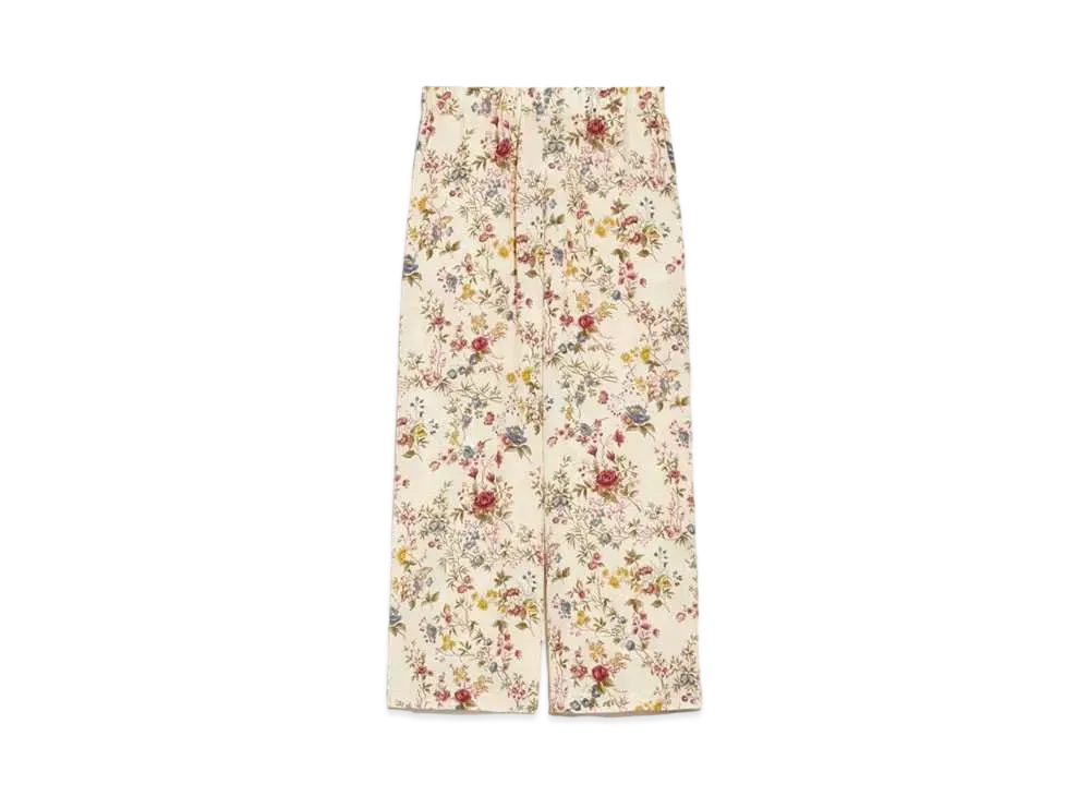 Max Mara Gradara Silk Crepe De Chine Trousers "Ivory"