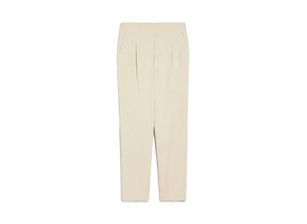 Max Mara Emporio Cotton Gabardine Stretch Slim Pants "Beige"