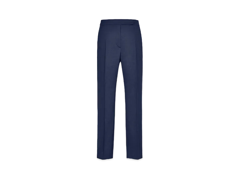 Max Mara Veriello Virgin Wool Mohair Pants "Navy"