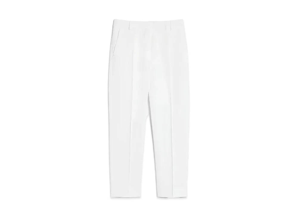 Max Mara Linche Cotton Satin Stretch Cropped Pants "White"