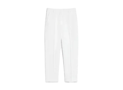 Max Mara Linche Cotton Satin Stretch Cropped Pants "White"