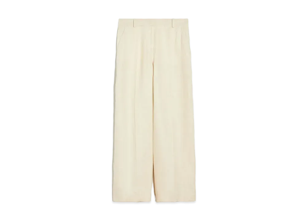 Max Mara Marizia Pure Linen Canvas Pants "Sand"