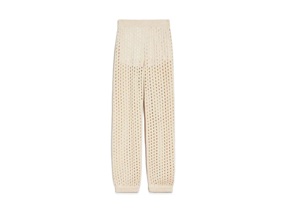 Max Mara Cetina Pure Cotton Mesh Joggers "Ivory"