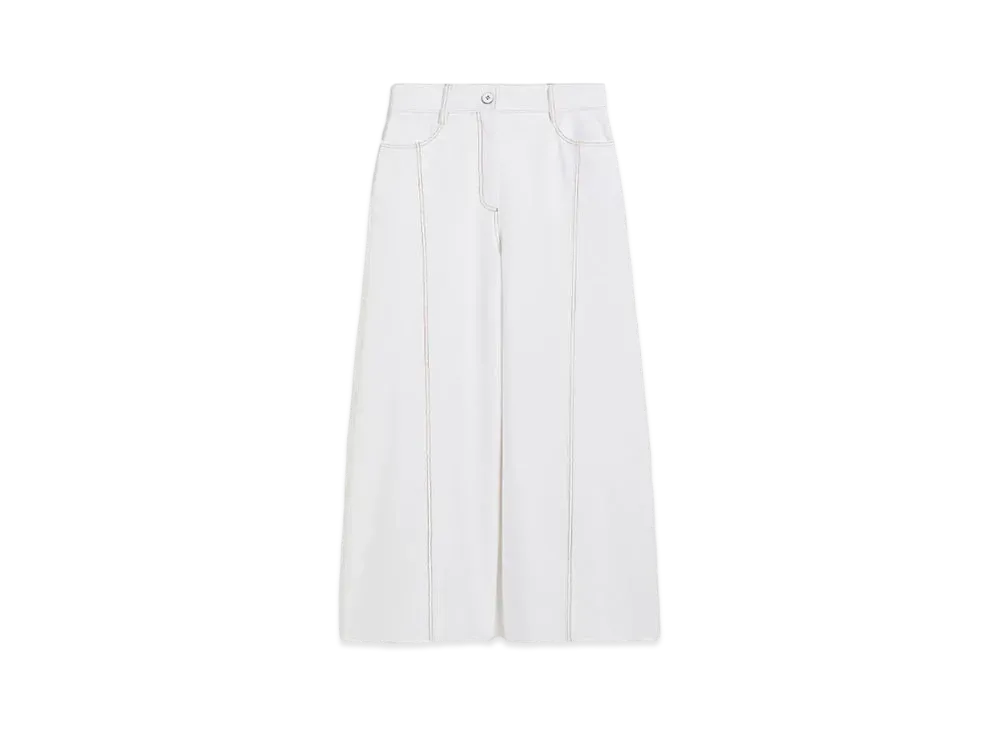 Max Mara Foster Denim Look Jersey Pants "White"