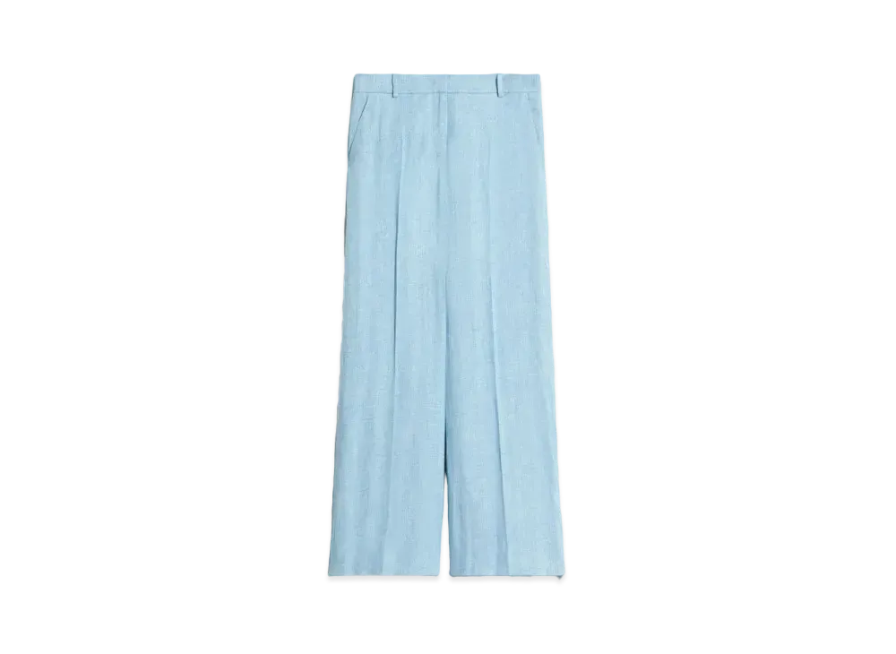 Max Mara Marizia Linen Canvas Pants "Water Blue"