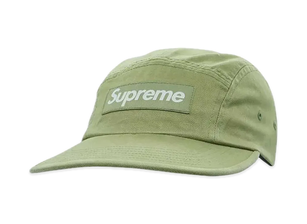 Supreme Washed Chino Twill Camp Cap "Light Olive" (24SS)