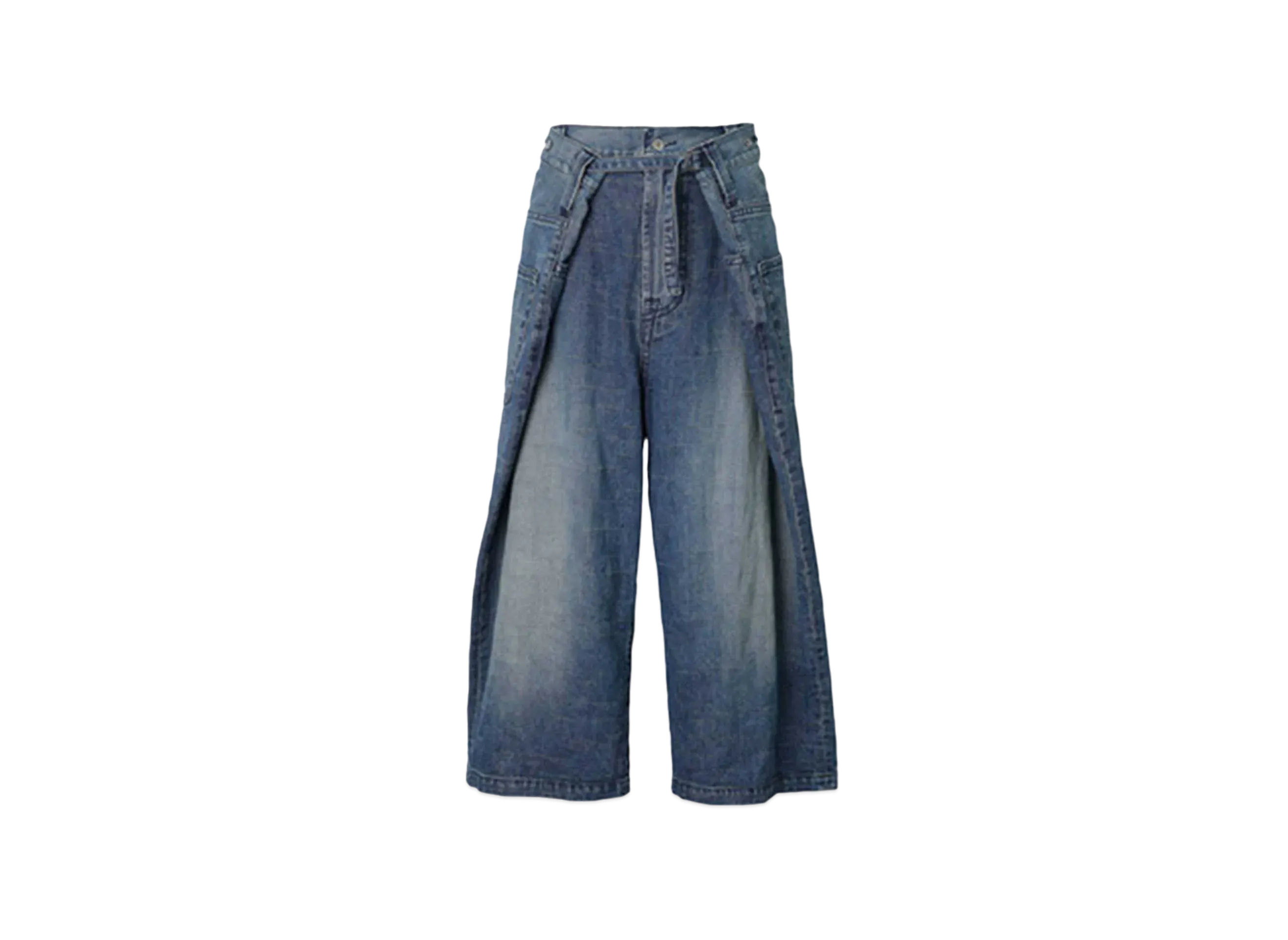 ANREALAGE Wrap AZ Wash Denim Pants "Light Indigo"