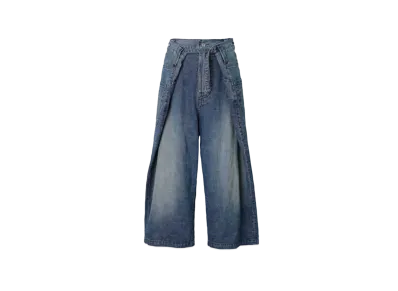 ANREALAGE Wrap AZ Wash Denim Pants "Light Indigo"