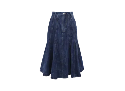 ANREALAGE AZ Denim Skirt "Light Indigo"