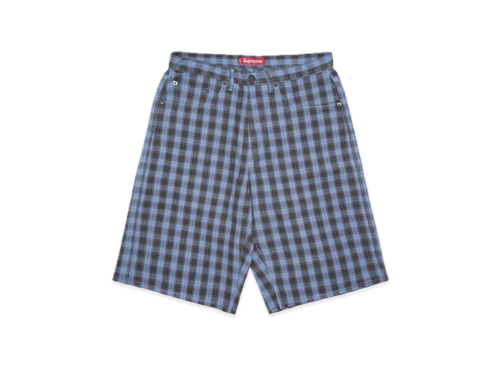 Supreme Plaid Baggy Short "Blue"
