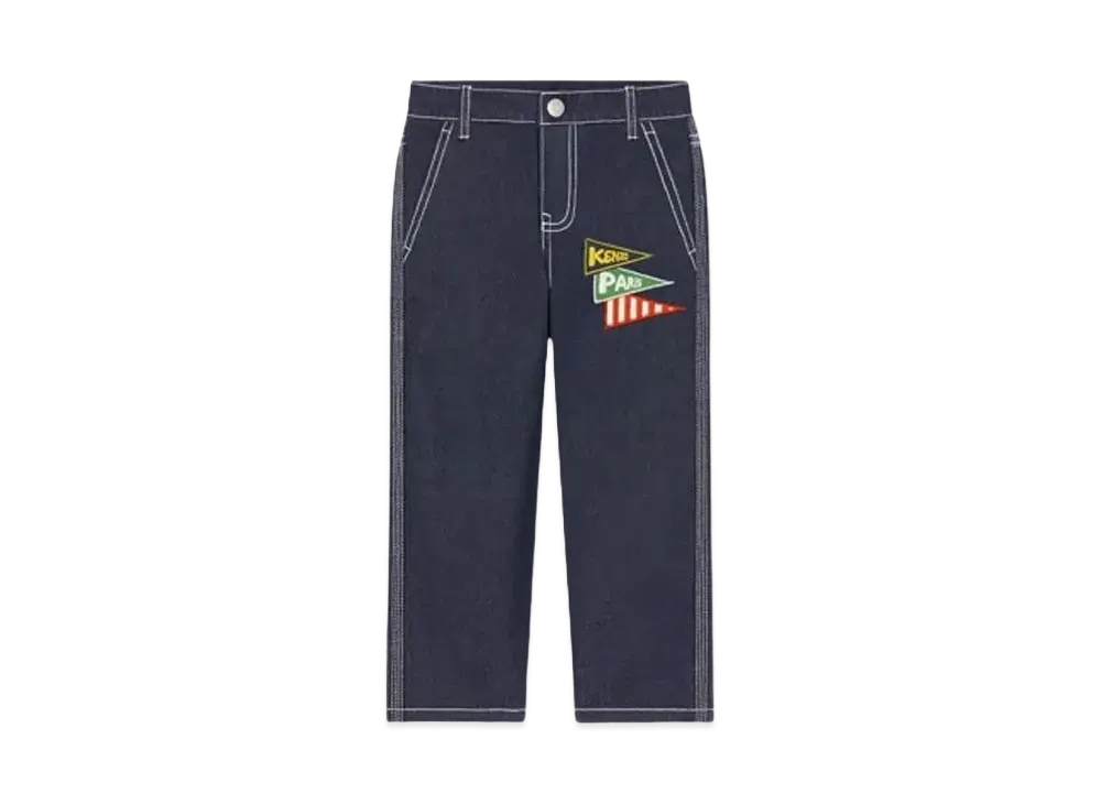 KENZO 'SAILOR' Embroidery Jeans "Navy Blue"