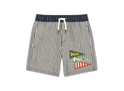 KENZO 'SAILOR' Stripe Denim Bermuda Shorts "Navy Blue"