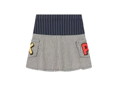 KENZO 'SAILOR' Stripe Denim Skirt "Navy Blue"