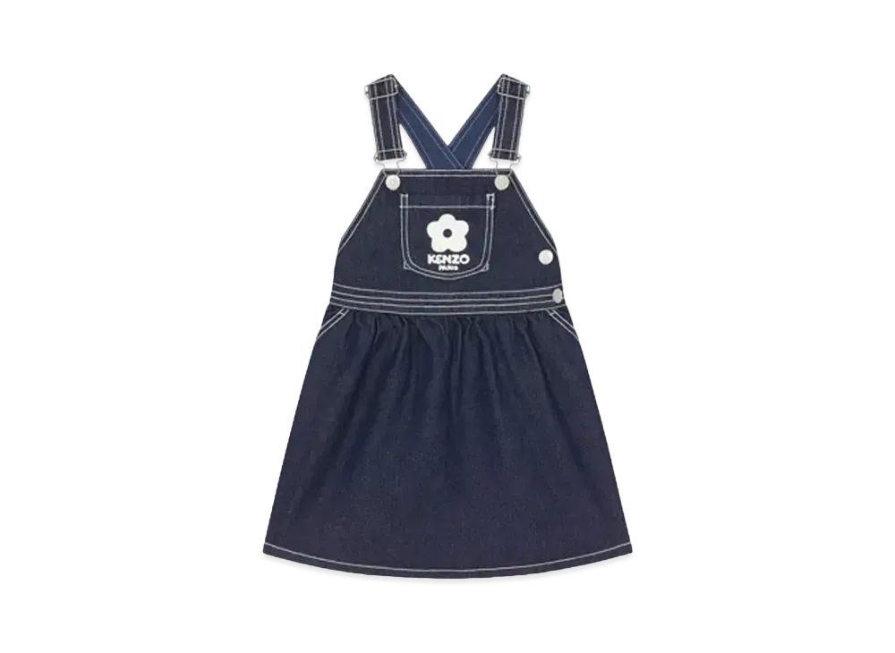 KENZO 'SAILOR' Denim Dress With Straps "Navy Blue"