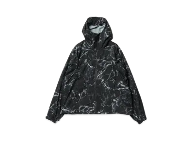 BEAMS Water Repellent Allover Print Zip-Up Hoodie "Black"