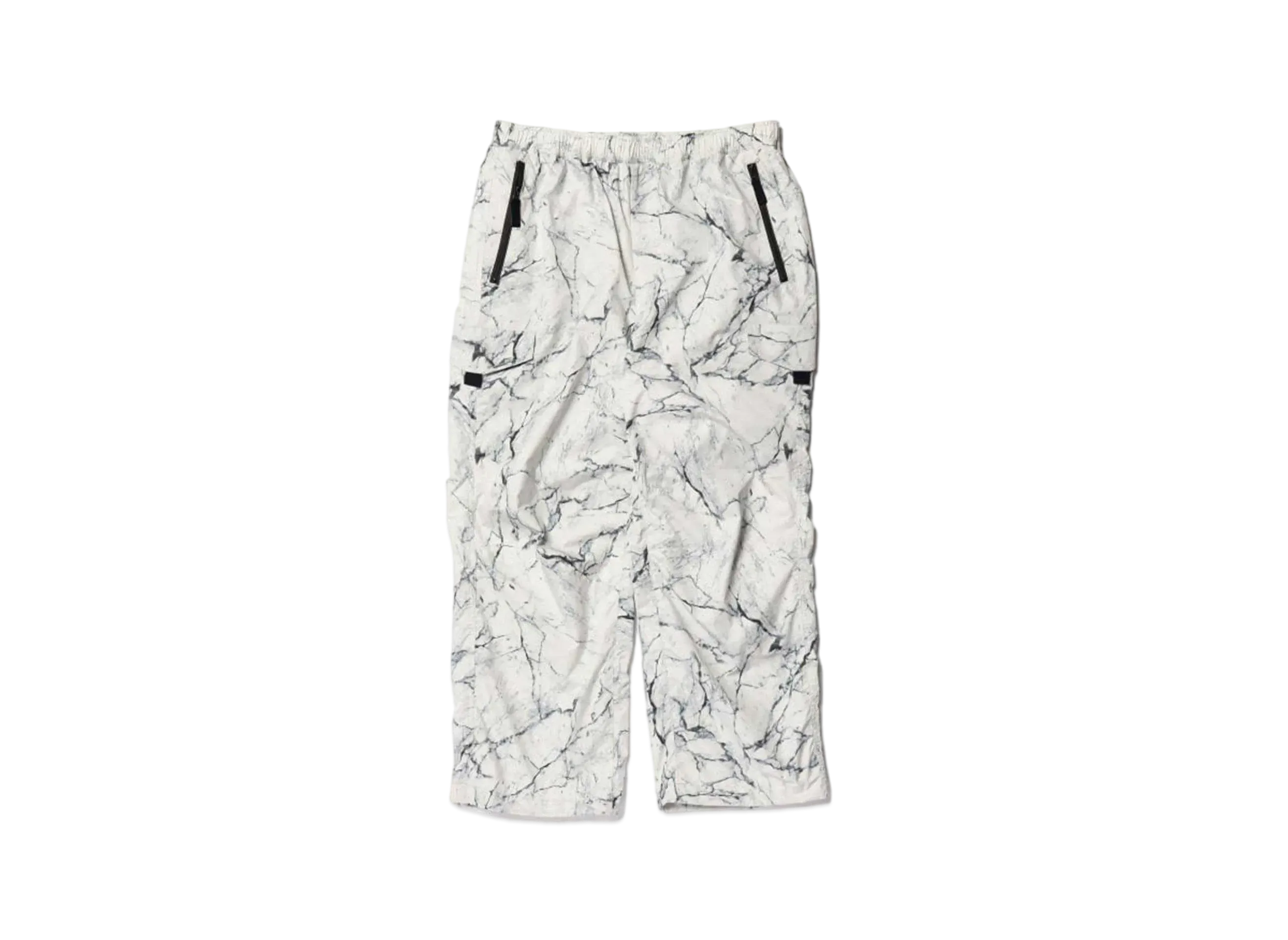 BEAMS Water Repellent Allover Print Zip-Up Hoodie "White"