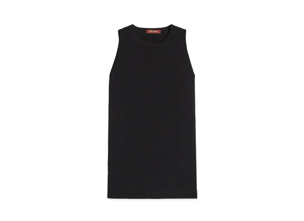 Max Mara Phalange Viscose Stretch Tunic Knit "Black"