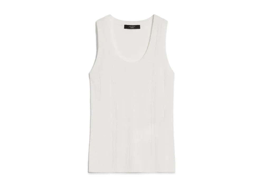 Max Mara Ceylon Viscose Vest Top "White"