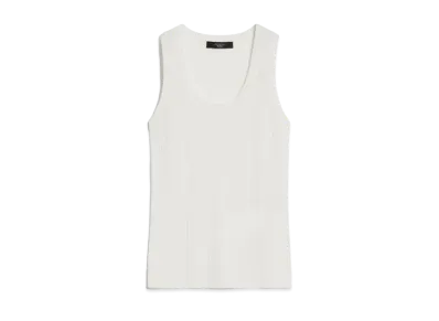 Max Mara Ceylon Viscose Vest Top "White"