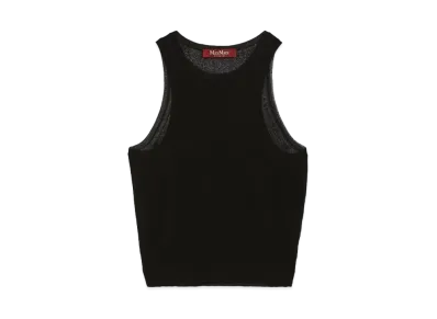 Max Mara Kristin Viscose Crepe Yarn Knit "Black"