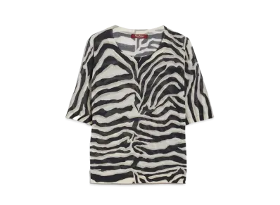 Max Mara Tina Cotton Organza Knit "Ivory"