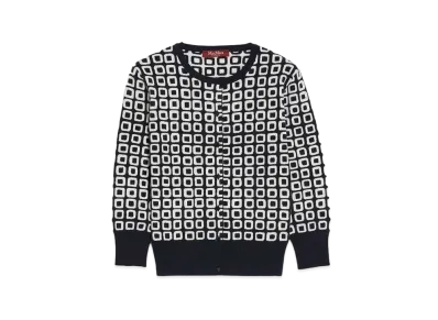 Max Mara Volt Jacquard Viscose cardigan "Navy"