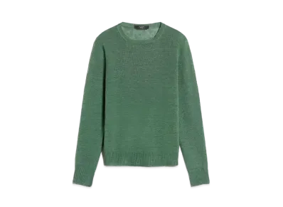 Max Mara Atseko Pure Linen Yarn Sweater "Green"