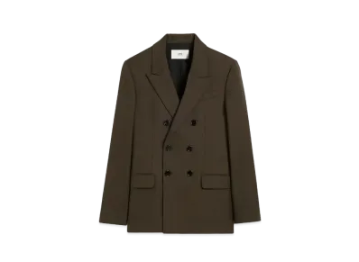 AMI PARIS Double Breasted Jacket "Dark Coffee"