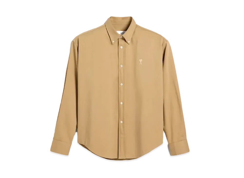 AMI PARIS Ami de Coeur Boxy Fit Shirt "Sand"