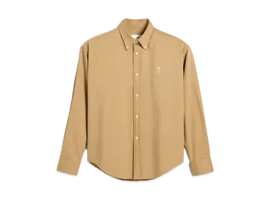 AMI PARIS Ami de Coeur Boxy Fit Shirt "Sand"