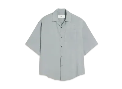 AMI PARIS Short Sleeve Boxy Shirt "Clay Blue"