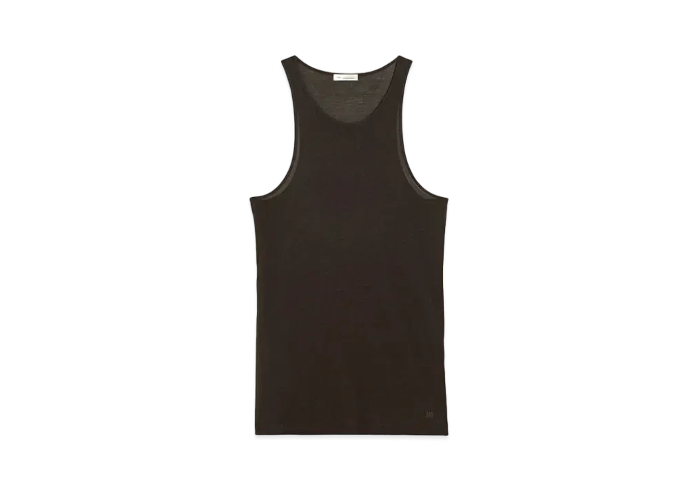 AMI PARIS Fit Tank Top "Dark Coffee"