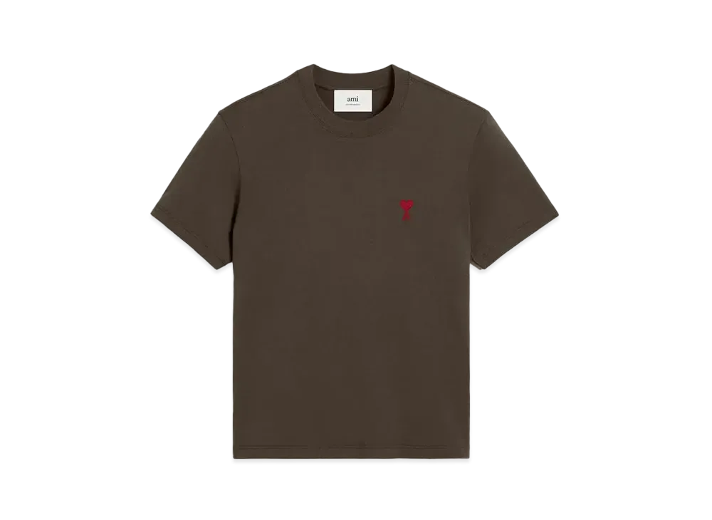 AMI PARIS Ami de Coeur Tee "Dark Coffee"
