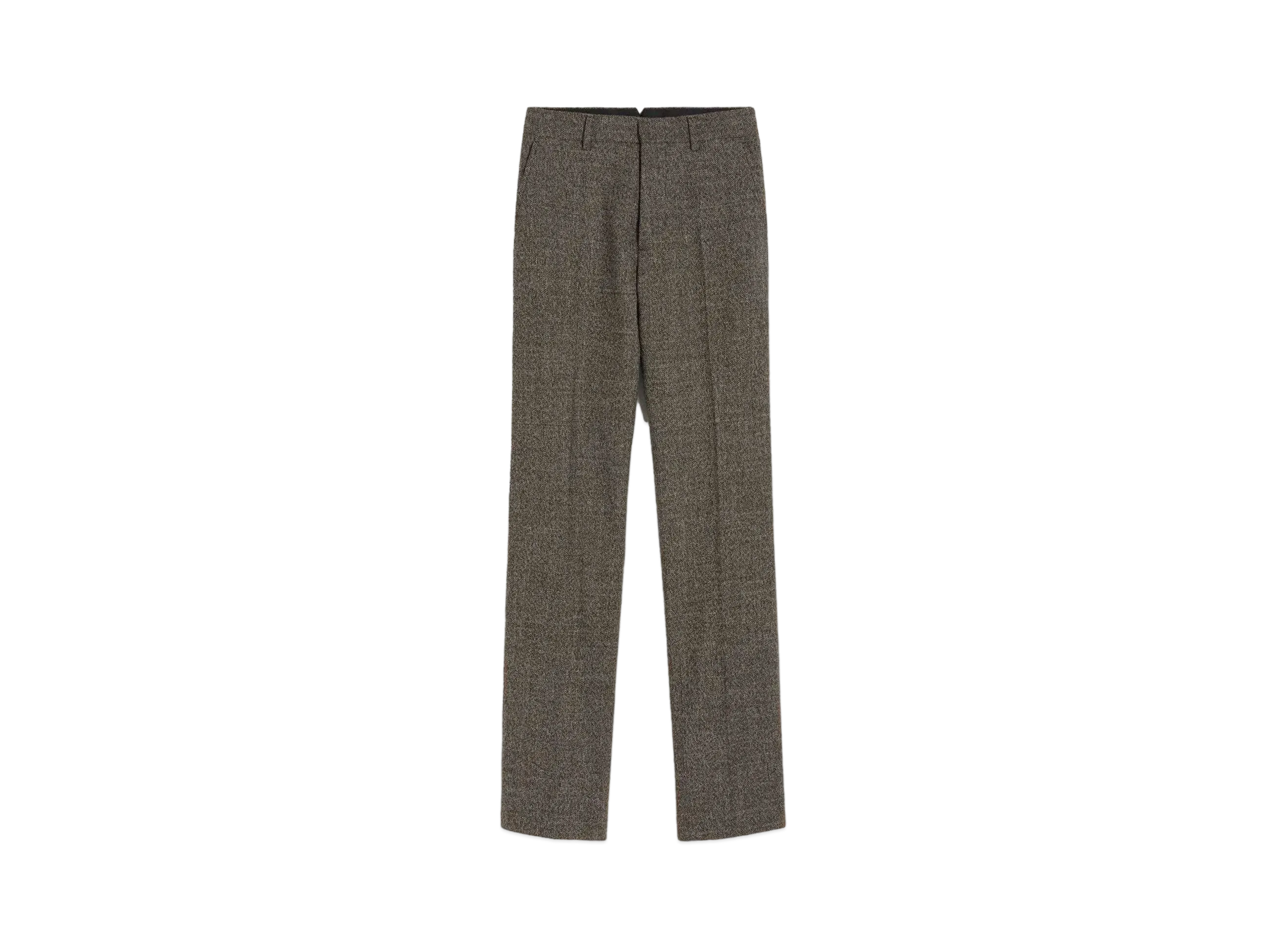 AMI PARIS Straight Fit Pants "Dark Coffee/Off White"